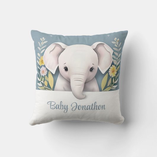 Coussin Eléphant bébé doux (Verso)