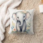 Coussin Eléphant bébé en floraison (Couverture)