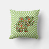 Coussin Eléphant Bébé Floral Coloré (Verso)