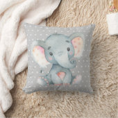 Coussin Éléphant Bébé Gris (Couverture)