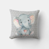 Coussin Éléphant Bébé Gris (Recto)