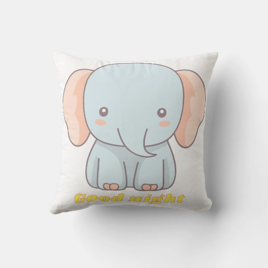 Coussin éléphant bébé mignon  (Verso)