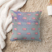 Coussin Eléphant bébé moderne pour enfants rose bleu (Couverture)