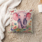 Coussin Eléphant bébé personnalisé (Couverture)