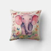 Coussin Eléphant bébé personnalisé (Verso)