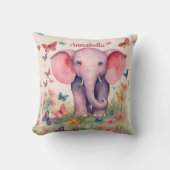 Coussin Eléphant bébé personnalisé (Recto)