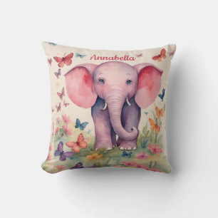 Coussin Eléphant bébé personnalisé