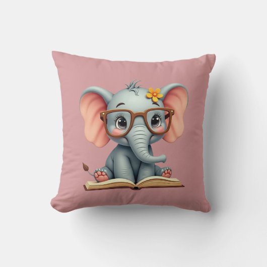 Coussin Eléphant bébé sage (Recto)