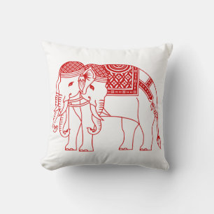 Coussin Elephant blanc thaïlandais Erawan