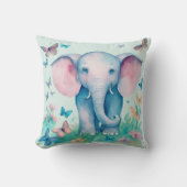 Coussin Eléphant bleu bébé (Recto)