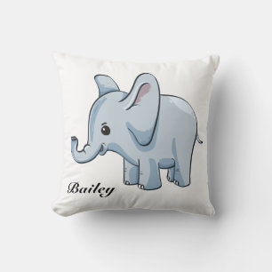 Coussin Eléphant de bébé personnalisé