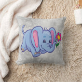 Coussin Éléphant de dessin animé mignon (Couverture)