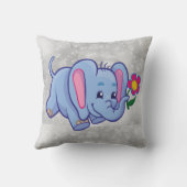 Coussin Éléphant de dessin animé mignon (Verso)