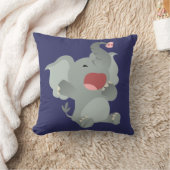 Coussin Eléphant de dessin mignon (Couverture)