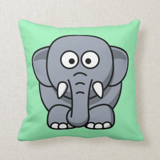 Coussin Eléphant de dessin sur la menthe