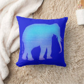 Coussin Éléphant de mosaïque bleue (Couverture)