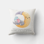 Coussin Éléphant dormant dans Statistiques de naissance pe (Verso)