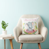 Coussin Éléphant Fille Bébé Rose (Chaise)