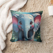 Coussin Eléphant mignon dans la pluie (Couverture)