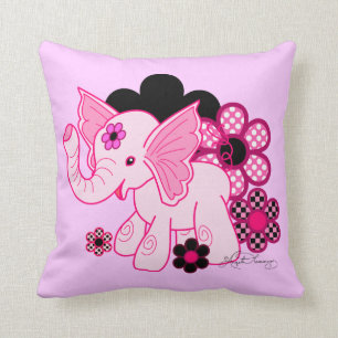 Coussin Éléphant mignon Kawaii