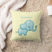 Coussin Eléphant mignon pour une crèche ou une sal (Couverture)