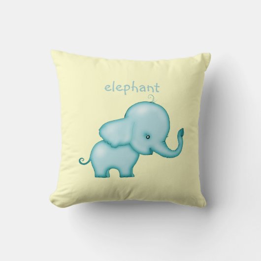 Coussin Eléphant mignon pour une crèche ou une sal (Recto)
