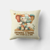 Coussin Éléphant Patchwork “Grandir en force (Verso)