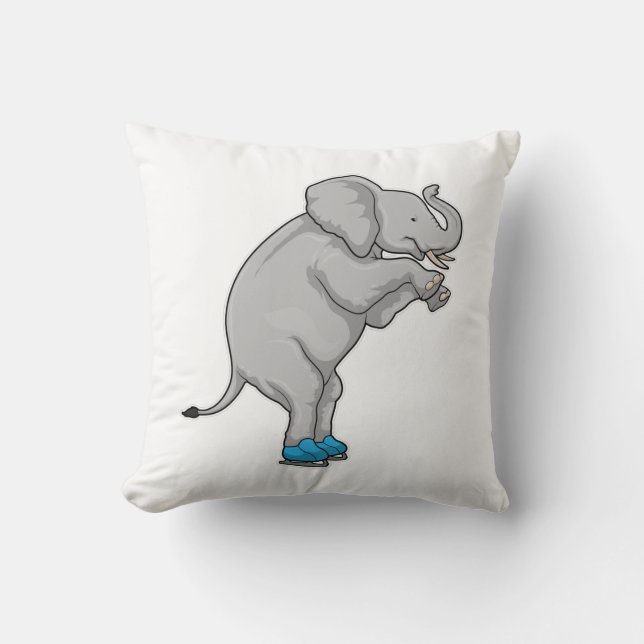 Coussin Elephant Patinage sur glace Patins sur glace (Recto)