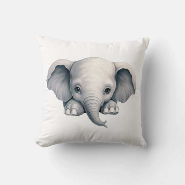 Coussin Éléphant qui regarde (Recto)