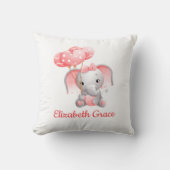 Coussin Éléphant Rose en Ballon Monogramme pour la Chambre (Recto)