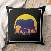 Coussin Eléphants couchés de soleil (Couverture)