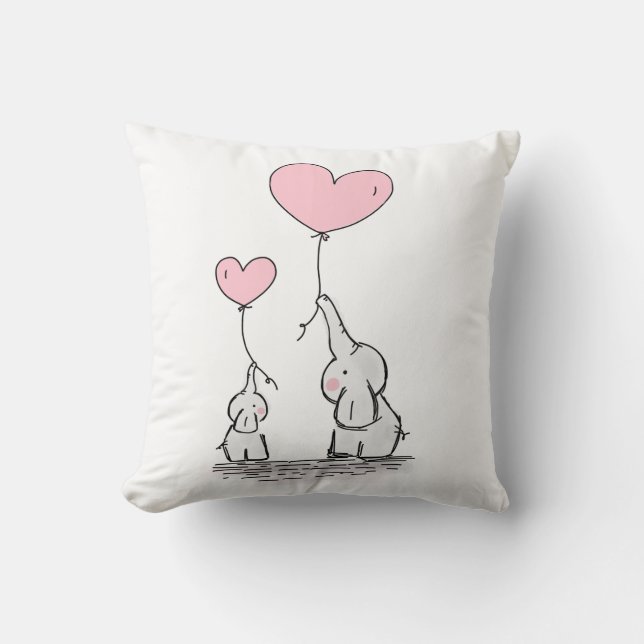 Coussin elephants cute (Recto)