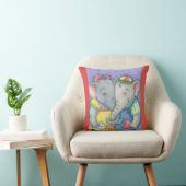 Coussin ÉLÉPHANTS DE BÉBÉ JETER LA Personnaliser DU COULEU (Chaise)
