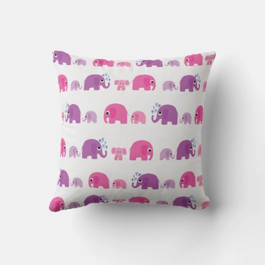 Coussin Eléphants empilés Lancer l'oreiller (Verso)