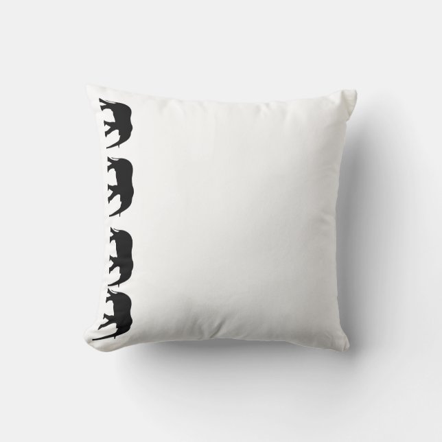 Coussin Éléphants sur le défilé (Recto)