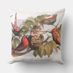 Coussin Elf Bird Sprite Pixie Brownie Fairy Tale