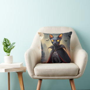 Coussin Elf Sphynx Chat Pet Lit Dracula Gothique Halloween