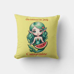 Coussin Elfe de Noël en Juillet Mermaid Thunder_Cove 