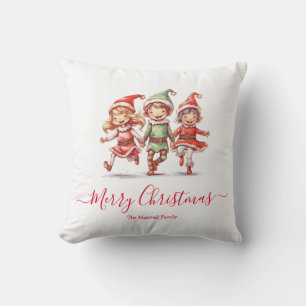 Coussin elfes de Noël