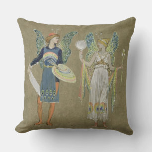 Coussin Elfes et peintres de fées, de "The Snowman" 1899