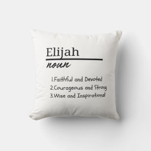 Coussin Elijah, Garçon Nom Personnalisé Définition