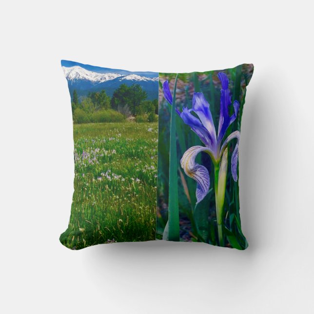 Coussin Elk Horn Iris Fields (Recto)