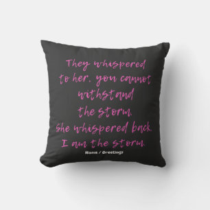 Coussin Elle A Whisonné Je Suis La Citation Motivationnell
