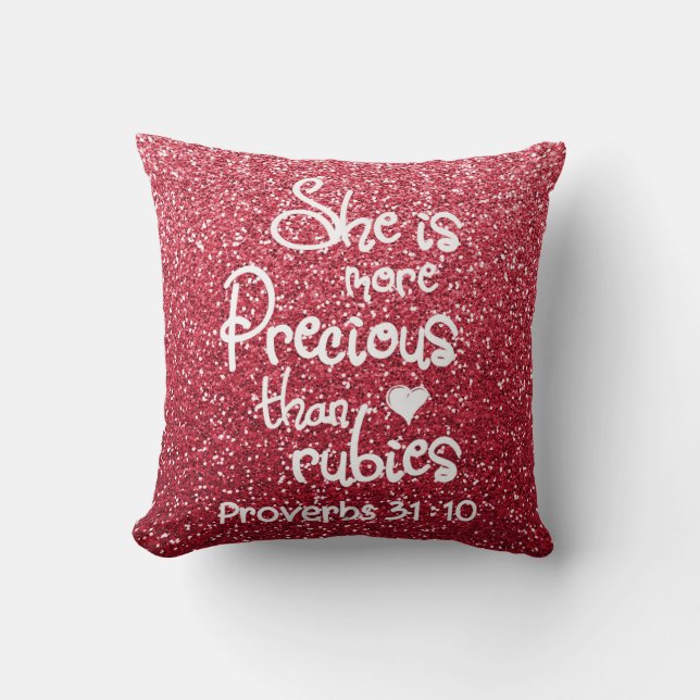 Coussin Elle est plus précieuse que des parties (Recto)