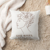 Coussin Elle Se Lève. Toujours — Conception minimaliste de (Couverture)