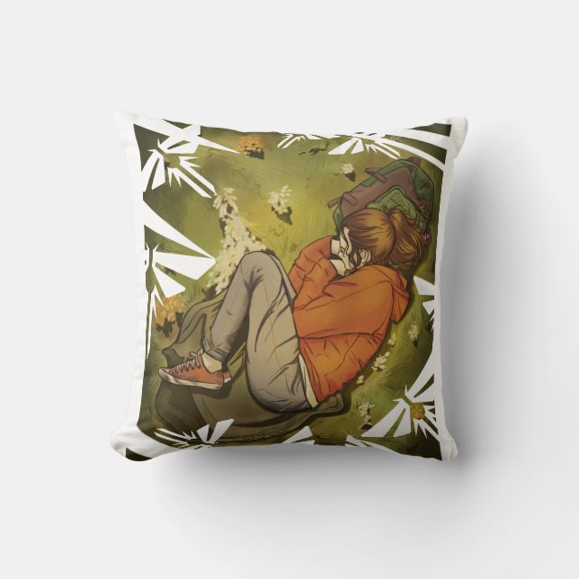 Coussin Ellie fait une sieste (Recto)