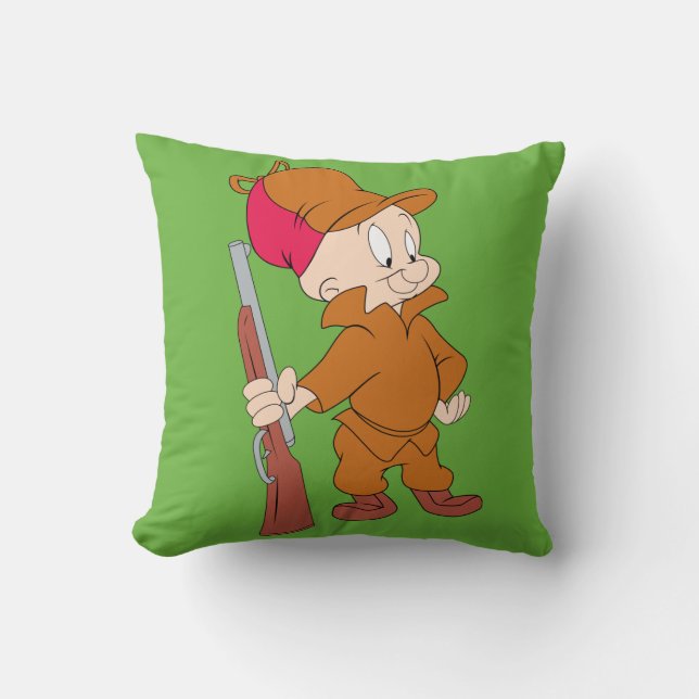 Coussin ELMER FUDD™ | Avec un fusil (Recto)