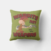 Coussin ELMER FUDD™ & BUGS BUNNY™ "Les lapins ne sont pas  (Verso)