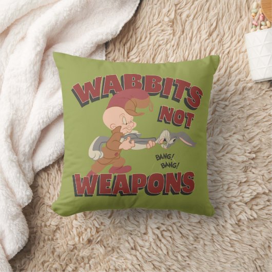 Coussin ELMER FUDD™ & BUGS BUNNY™ "Wabbits Not Arms" (Couverture)