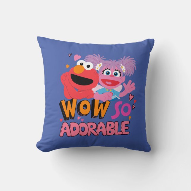 Coussin Elmo & Abby | Wow tellement adorable (Recto)